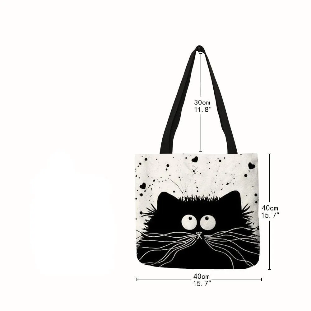 Cat Print Tote Bag