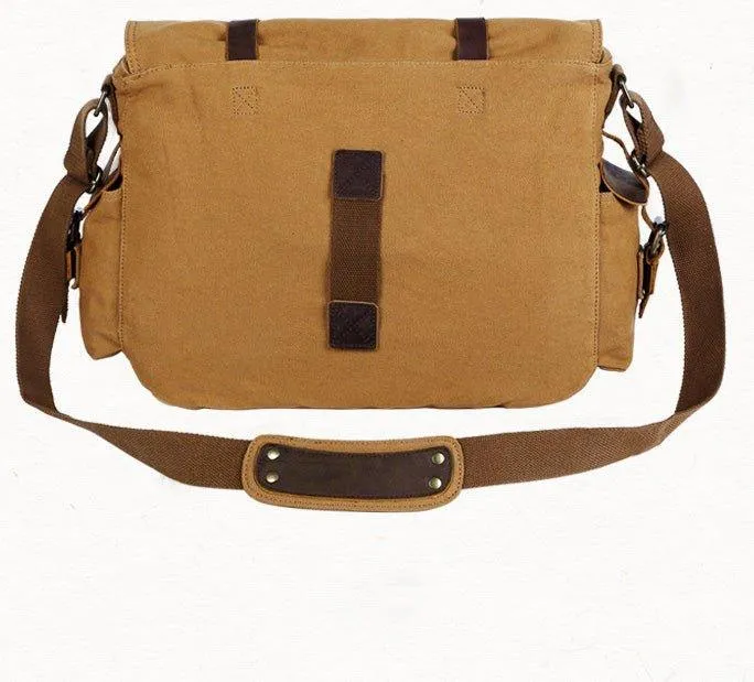 Waxed Canvas Messenger Bag Laptop Mens